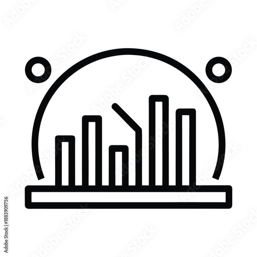 Bandwidth Usage Chart Vector Illustration
