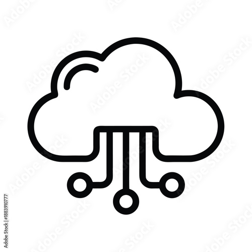 Multi Region Cloud Vector Illustration