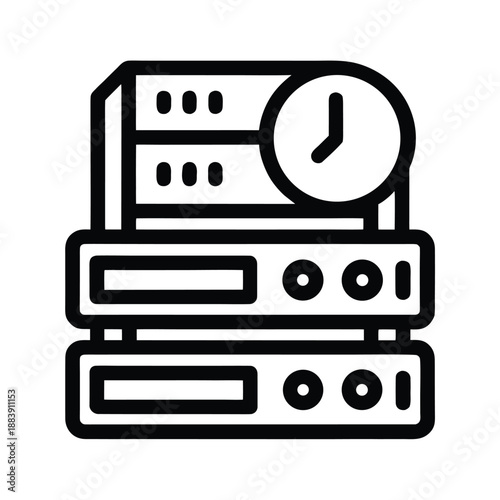 Server Uptime Status Vector Illustration