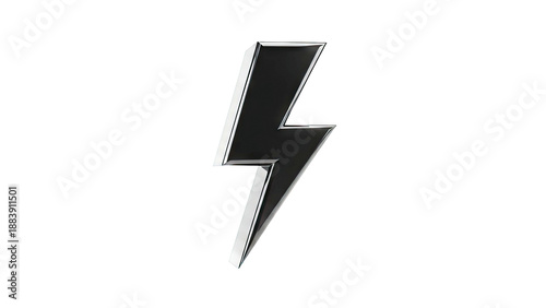 Free Download 3D Black Lightning Bolt Symbol - GFXLoad