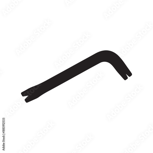 Crowbar Icon, Crowbar Rod Vector Art Illustration
