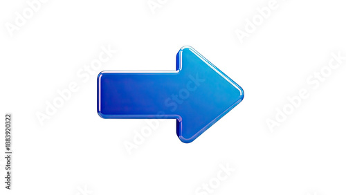 Free Download Glossy Blue Arrow Pointing Right - GFXLoad