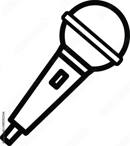Microphone icon for music performance and public speaking events microphone