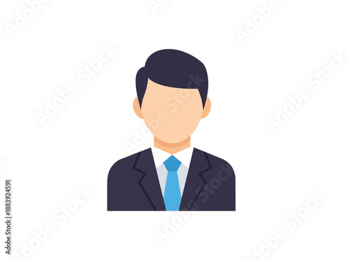 Professional Businessman Avatar Icon Representing Business and Corporate Identity