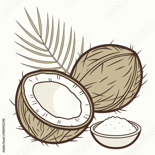 Coconut Flakes Macro Texture Food Ingredient