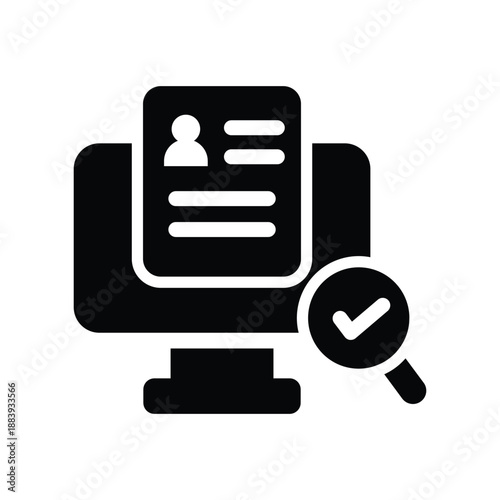  online recruitment glyph icon illustration vector graphic.eps