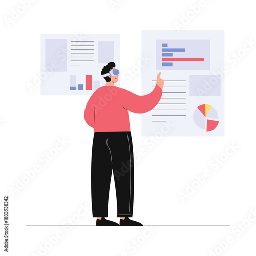 Virtual Interface Vector Flat Illustration EPS 10 File 