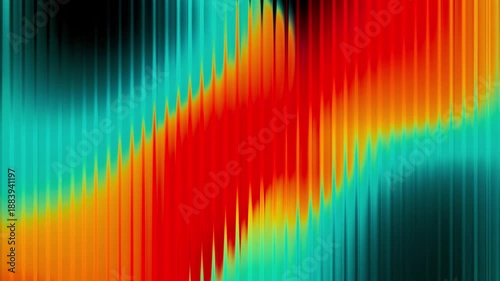 Colorful waves create patterns in a visual display of light and shadow