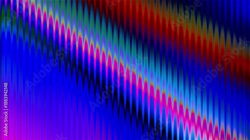 Colorful wave patterns move across the screen in a unique display of light