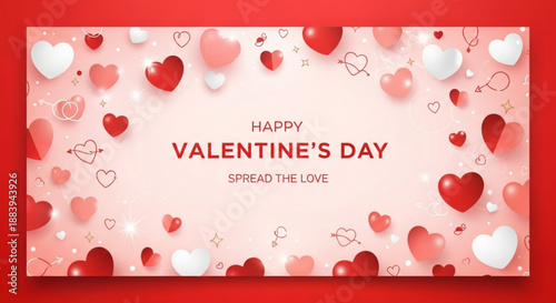 Valentine's Day Celebration with Hearts and Love in a Festive Atmosphere