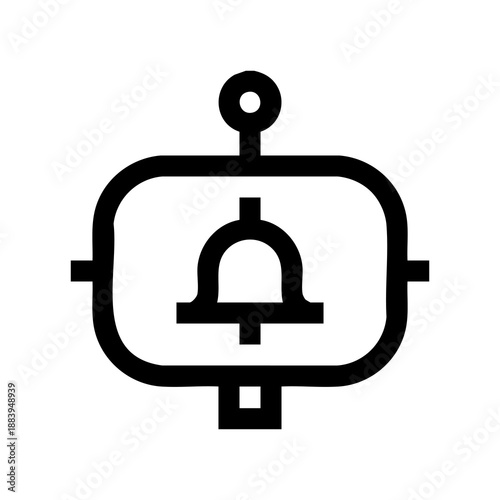 Chatbot Bell Line Icon