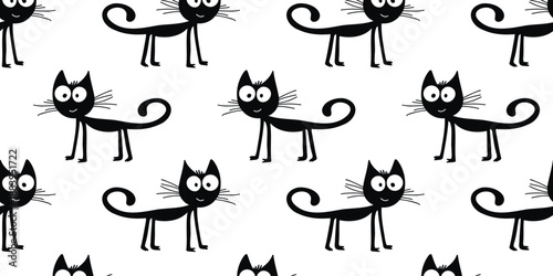 cute kittens seamless repeating pattern background