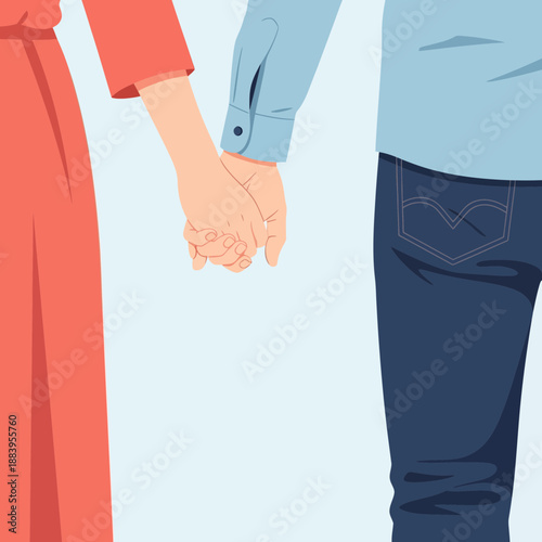 Close up of a Lovingly Held Hands of a Couple