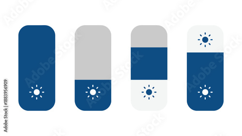A graphic illustration of weather icons on a white background