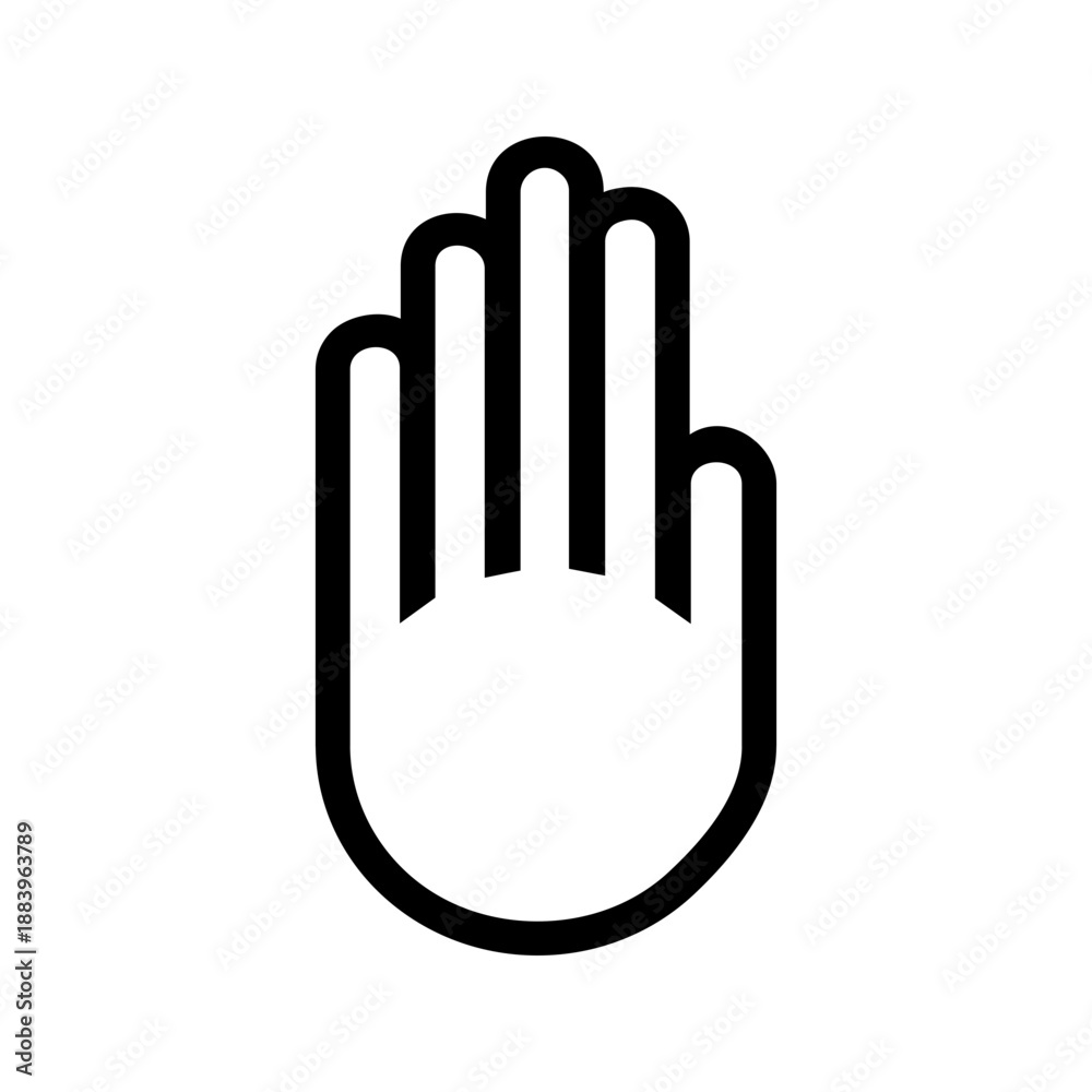 Fototapeta premium Hand Sign icon vector image. Suitable for mobile apps, web apps and print media.