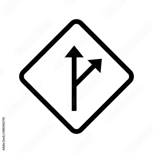 Deviation Sign icon vector image. Suitable for mobile apps, web apps and print media.
