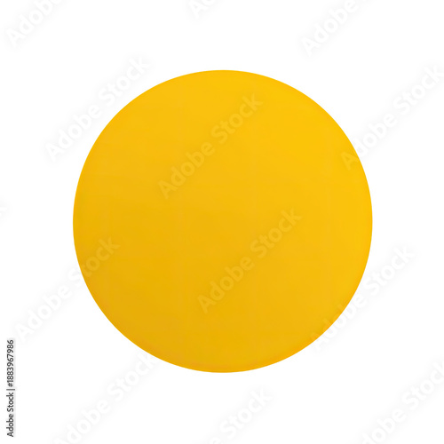 A vibrant golden-yellow circle, centered on a stark black background, simple yet impactful