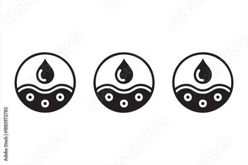 Skincare Oil Icons for Beauty and Cosmetic UI Design