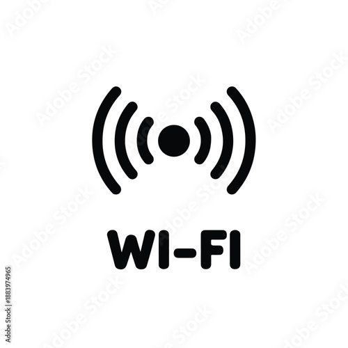 Wi-fi icon - Clipart, Glyph and solid icon set, Flat Design Icon, line icon set, Flat Vector icon, icon, Editable stroke icon, Modern icon collection