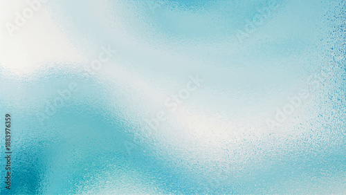 A fresh abstract blue background features a cold winter texture of frost and ice bubbles over a light crystal surface with paint splash patterns