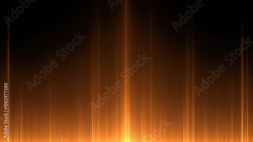golden light streaks ascending, creating a illuminated warm orange glow effect on a dark