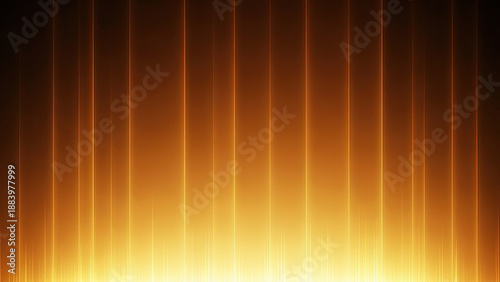 Golden Orange Vertical Lines Glowing Bright Light Ray Striped Pattern. Energy Texture for Technology or Celebration Designs.