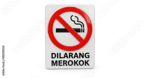 No Smoking Sign with Indonesian Text. Free Download No Smoking Sign with Indonesian Text. - GFXLoad