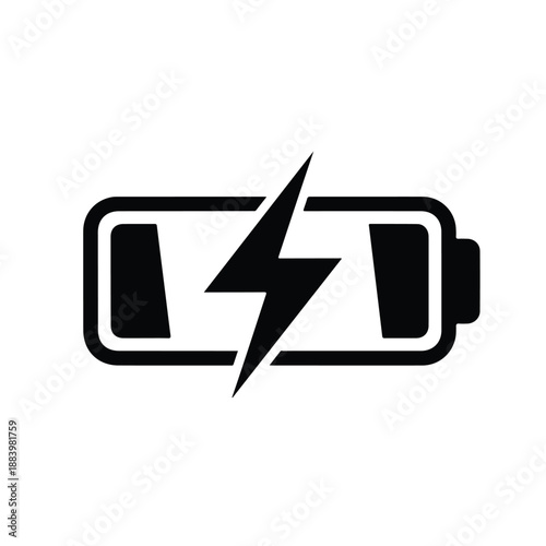 Battery icon - Clipart, Glyph and solid icon set, Flat Design Icon, line icon set, Flat Vector icon, icon, Editable stroke icon, Modern icon collection