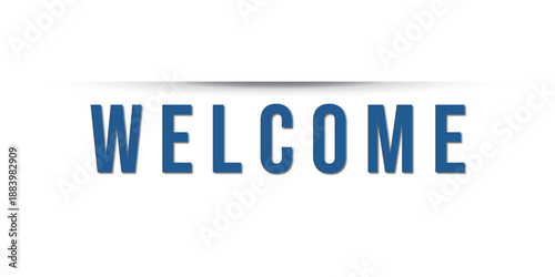 Welcome Text Minimal Typography Banner Design
