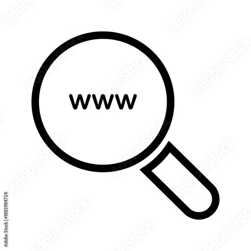 Internet Search icon vector image. Suitable for mobile apps, web apps and print media.