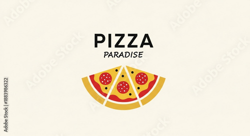 authentic italian food design pizza logo illustration pizzeria concept simple retro vintage template