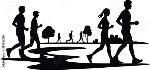 Running Jogging Fitness Exercise Health Outdoor Sport Endurance Training Lifestyle