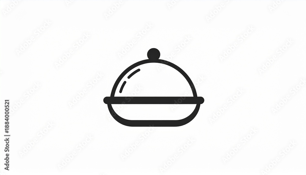 Fototapeta premium Minimalist black metal balance scale icon isolated on white background