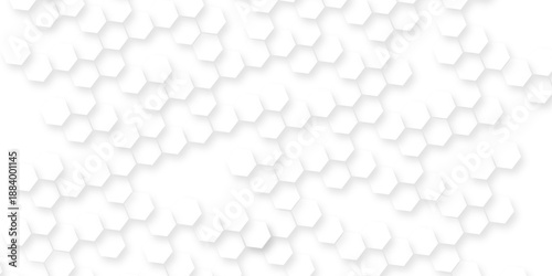 Futuristic emboss honeycomb mosaic white background, elegant golden and silver lines forming abstract hexagonal patterns, hexagons honeycomb wallpaper abstract white lines background.