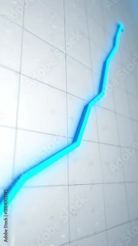 Financial growth chart illustrating upward trend and increasing profitability over time