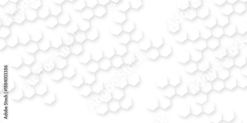 vector illustration geometry science and technology, , abstract geometric pattern of white hexagons, hexagon concept design abstract technology background, abstract arrangement of white hexagonal.