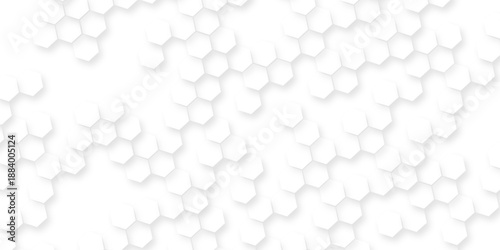 vector illustration geometry science and technology, , abstract geometric pattern of white hexagons, hexagon concept design abstract technology background, abstract arrangement of white hexagonal.