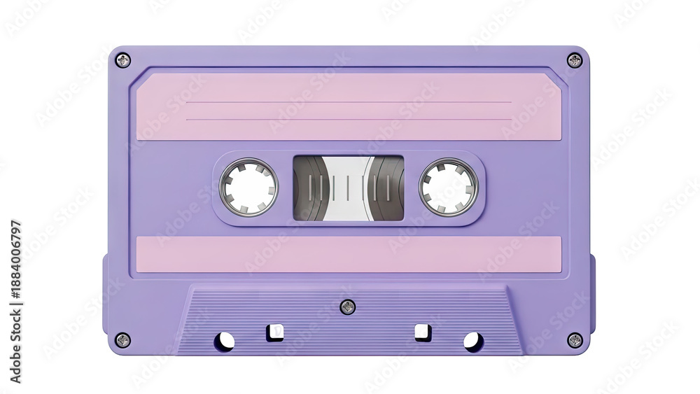 Obraz premium Purple and pink cassette tape
