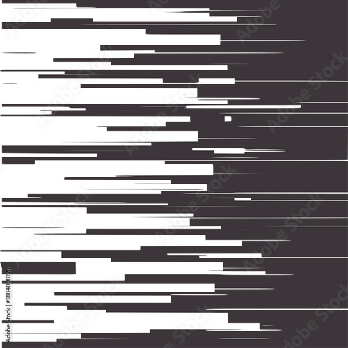 Digital glitch with horizontal black and stripes a dark