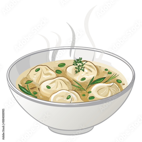Bansh Dumpling Soup Bowl Real
