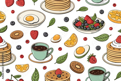 Brunch Style Festive Dinner Pattern Festive Dinne