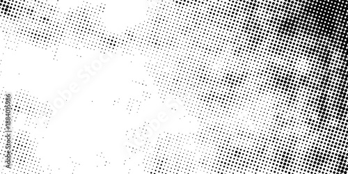 Abstract black halftone pattern on white background. Linear halftone background. modern design
