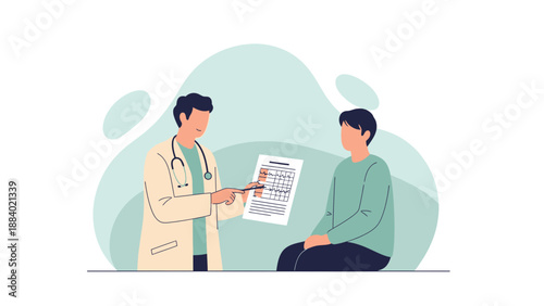 Doctor Consulting Patient About Medical Results and Treatment Plan