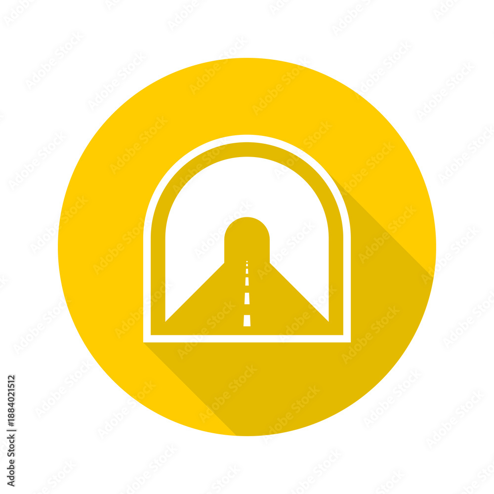 Fototapeta premium Road Tunnel icon isolated on transparent background
