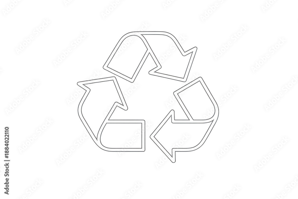 Obraz premium Recycling symbol indicating waste management, sustainability, and environmental protection with a transparent background