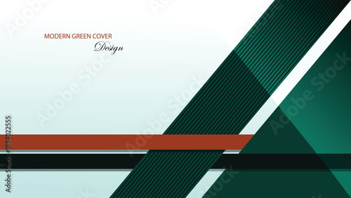 Green geometric background vector design. Luxury green with color gradation. Green gradient background. Suit for banner, backdrop, award, certificate and others