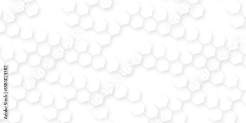 Abstract geometric white background surface with hexagonal, clear pattern abstract background hexagon white,  hexagon shapes gives off a calming effect, abstract hexagon honeycomb background.