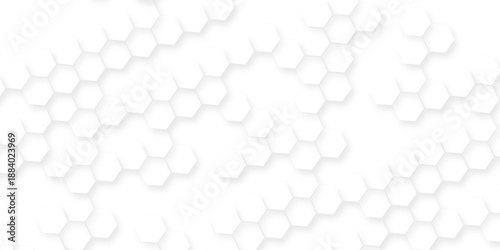 Abstract geometric white background surface with hexagonal, clear pattern abstract background hexagon white,  hexagon shapes gives off a calming effect, abstract hexagon honeycomb background.