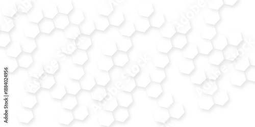 Abstract geometric white background surface with hexagonal, clear pattern abstract background hexagon white,  hexagon shapes gives off a calming effect, abstract hexagon honeycomb background.