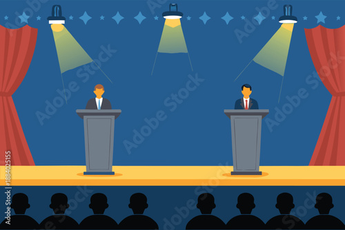 Democratic Debate Stage Podiums